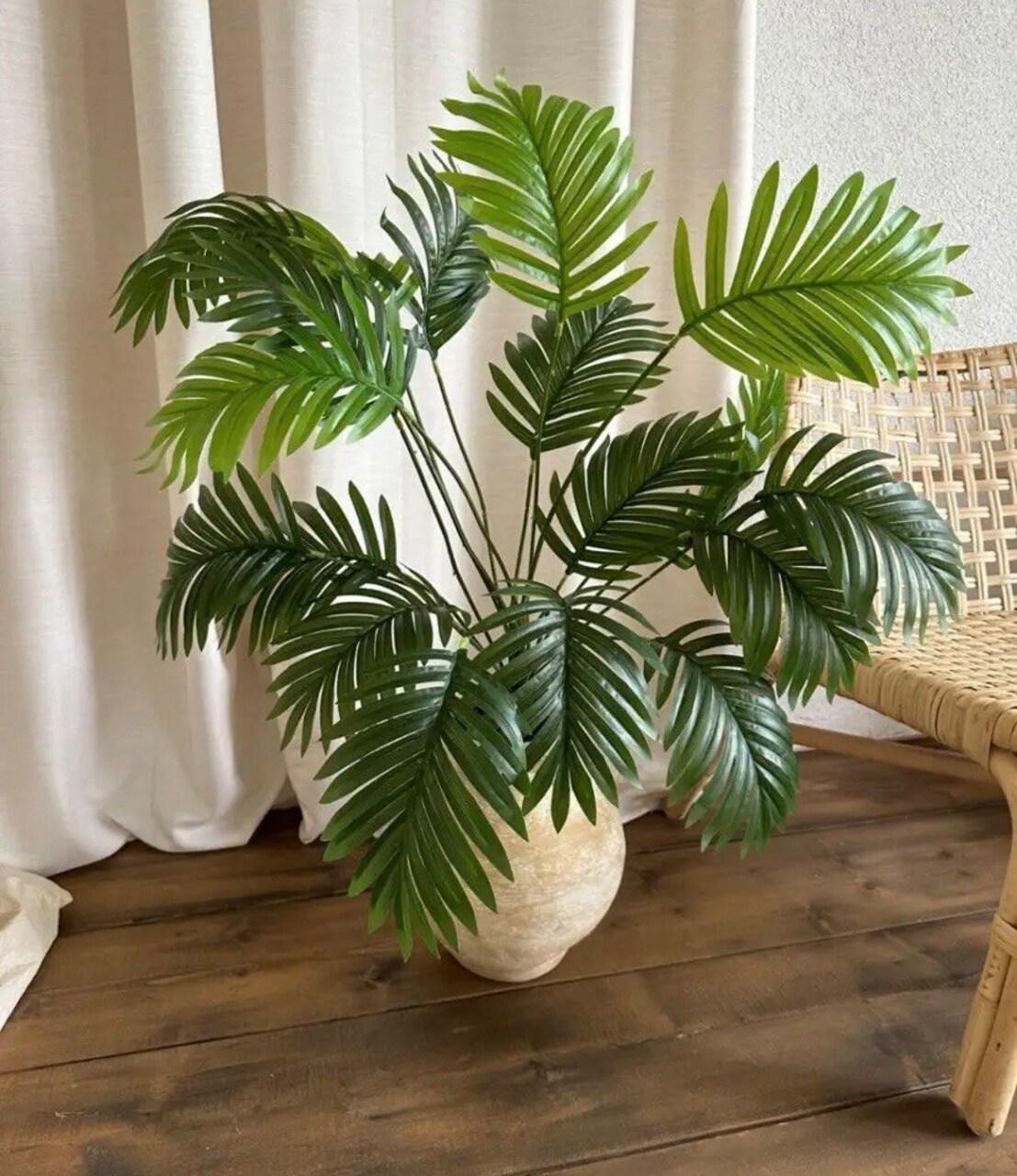 Artificial Palm Tree Fake Tropical Plant Tropical Palm Leaf Bush
